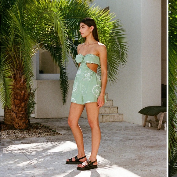 SABO SKIRT  Ardelle Cutout Playsuit - Luggage Labels - Large - NWT - Picture 5 of 9